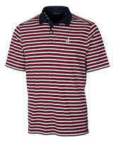 Atlanta Braves Cutter & Buck Big & Tall Forge Polo Multi Stripe Cardinal Red Mannequin