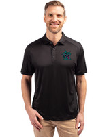 Miami Marlins City Connect- Cutter & Buck Forge Recycled Four-Way Stretch Mens Big & Tall Polo Black Front