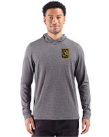 LAFC 91���� Adapt Recycled Soft Knit Stripe Mens Hooded Pullover Black Heather Front