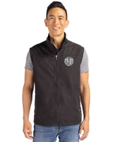 Alabama State Senate Cutter & Buck Charter Recycled Packable Mens Big & Tall Full Zip Vest Black Front