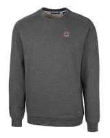 Chicago Cubs Cutter & Buck Saturday Cotton Blend Mens Crew Neck Sweatshirt Charcoal Heather Mannequin