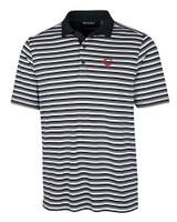Cincinnati Reds Cutter & Buck Mens Forge Polo Multi Stripe Black Mannequin