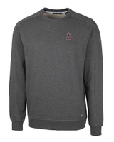 Los Angeles Angels Cutter & Buck Saturday Cotton Blend Mens Crew Neck Sweatshirt Charcoal Heather Mannequin