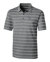 Colorado Rockies Cutter & Buck Forge Epic Confidence Recycled Heathered Stripe Stretch Mens Polo Black Mannequin