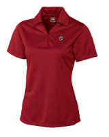 Washington Nationals Cutter & Buck Genre Textured Solid Womens Polo Cardinal Red Mannequin