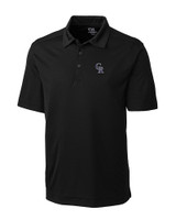 Colorado Rockies Cutter & Buck Northgate CB DryTec Short Sleeve Big & Tall Polo Black Mannequin