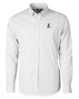Los Angeles Angels Cutter & Buck Versatech Tattersall Stretch Mens Big and Tall Dress Shirt Charcoal Mannequin