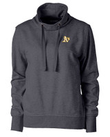 Athletics Cutter & Buck Saturday Cotton Blend Womens Funnel Neck Sweatshirt Charcoal Heather Mannequin