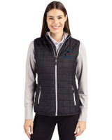 Miami Marlins Cutter & Buck Rainier PrimaLoft® Womens Eco Insulated Full Zip Puffer Vest Black Front