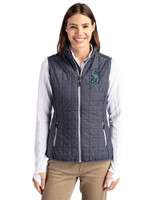 Seattle Mariners Cutter & Buck Rainier PrimaLoft® Womens Eco Insulated Full Zip Puffer Vest Anthracite Melange Front
