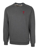 Philadelphia Phillies Cutter & Buck Saturday Cotton Blend Mens Crew Neck Sweatshirt Charcoal Heather Mannequin