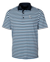 Tampa Bay Rays Cutter & Buck Mens Forge Polo Multi Stripe Atlas Light Blue Mannequin