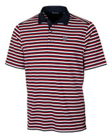 Washington Nationals Cutter & Buck Mens Forge Polo Multi Stripe Cardinal Red Mannequin
