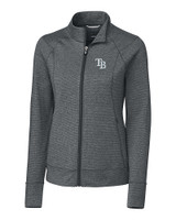Tampa Bay Rays Cutter & Buck Shoreline Heathered Womens Full Zip Jacket Charcoal Heather Mannequin