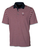 Texas Rangers Cutter & Buck Big & Tall Forge Polo Multi Stripe Cardinal Red Mannequin