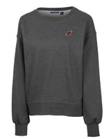 Arizona Cardinals Cutter & Buck Saturday Cotton Blend Womens Crew Neck Sweatshirt Charcoal Heather Mannequin