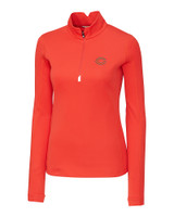 Chicago Bears - Cutter & Buck Traverse Recycled Smooth Stretch Womens Quarter Zip Pullover Alarm Mannequin