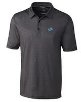 Detroit Lions Cutter & Buck Pike Mini Pennant Print Stretch Mens Polo Black Mannequin