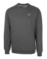 Detroit Lions Cutter & Buck Saturday Cotton Blend Mens Crew Neck Sweatshirt Charcoal Heather Mannequin