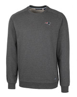 New England Patriots Cutter & Buck Saturday Cotton Blend Mens Crew Neck Sweatshirt Charcoal Heather Mannequin