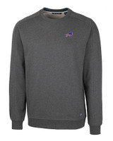 Buffalo Bills Cutter & Buck Saturday Cotton Blend Mens Crew Neck Sweatshirt Charcoal Heather Mannequin