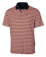 Denver Broncos Cutter & Buck Mens Forge Polo Multi Stripe College Orange Mannequin