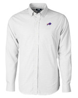 Buffalo Bills Cutter & Buck Versatech Tattersall Stretch Mens Long Sleeve Dress Shirt Charcoal Mannequin