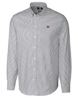 Cincinnati Bengals Cutter & Buck Versatech Tattersall Stretch Mens Long Sleeve Dress Shirt Charcoal Mannequin