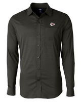 Kansas City Chiefs Cutter & Buck Versatech Geo Dobby Stretch Mens Long Sleeve Dress Shirt Black Mannequin
