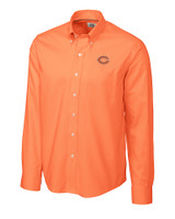 Chicago Bears - Cutter & Buck Epic Easy Care Nailshead Mens Long Sleeve Dress Shirt College Orange Mannequin