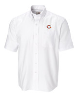 Chicago Bears - Cutter & Buck Epic Easy Care Nailshead Mens Short Sleeve Dress Shirt White Mannequin