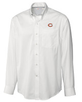 Chicago Bears - Cutter & Buck Epic Easy Care Fine Twill Mens Long Sleeve Dress Shirt White Mannequin
