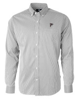 Atlanta Falcons Cutter & Buck Versatech Pinstripe Stretch Mens Big and Tall Dress Shirt Black Mannequin
