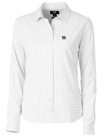 New York Giants Cutter & Buck Versatech Tattersall Stretch Womens Long Sleeve Dress Shirt Charcoal Mannequin