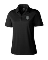 Las Vegas Raiders Cutter & Buck Genre Textured Solid Womens Polo BL_MANN_HG 