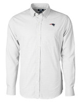 New England Patriots Cutter & Buck Versatech Tattersall Stretch Mens Big and Tall Dress Shirt Charcoal Mannequin