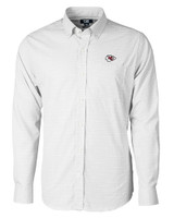 Kansas City Chiefs Cutter & Buck Versatech Tattersall Stretch Mens Big and Tall Dress Shirt Charcoal Mannequin