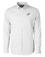 Philadelphia Eagles Cutter & Buck Versatech Tattersall Stretch Mens Big and Tall Dress Shirt Charcoal Mannequin
