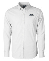 Seattle Seahawks Cutter & Buck Versatech Tattersall Stretch Mens Big and Tall Dress Shirt Charcoal Mannequin
