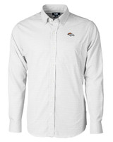 Denver Broncos Cutter & Buck Versatech Tattersall Stretch Mens Big and Tall Dress Shirt Charcoal Mannequin