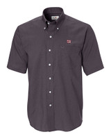 New York Giants Cutter & Buck Epic Easy Care Nailshead Mens Short Sleeve Dress Shirt Black Mannequin