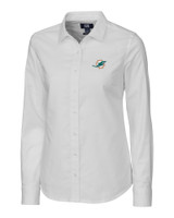 Miami Dolphins Ladies' Stretch Oxford Shirt WH_MANN_HG 1