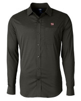 New York Giants Cutter & Buck Versatech Geo Dobby Stretch Mens Long Sleeve Dress Shirt Black Mannequin