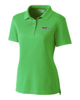 Seattle Seahawks Cutter & Buck Advantage Eco Tri-Blend Pique Womens Polo Cilantro Mannequin