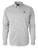 New York Giants Cutter & Buck Versatech Pinstripe Stretch Mens Long Sleeve Dress Shirt Black Mannequin