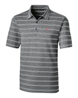 New York Giants Cutter & Buck Forge Epic Confidence Recycled Heathered Stripe Stretch Mens Polo Black Mannequin