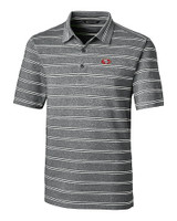 San Francisco 49ers Cutter & Buck Forge Epic Confidence Recycled Heathered Stripe Stretch Mens Polo Black Mannequin