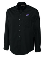 Buffalo Bills Cutter & Buck Epic Easy Care Fine Twill Mens Big and Tall Dress Shirt Black Mannequin