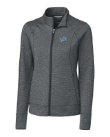 Detroit Lions Cutter & Buck Shoreline Heathered Womens Full Zip Jacket Charcoal Heather Mannequin