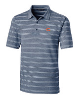 Chicago Bears Cutter & Buck Forge Epic Confidence Recycled Heathered Stripe Stretch Mens Polo Indigo Mannequin